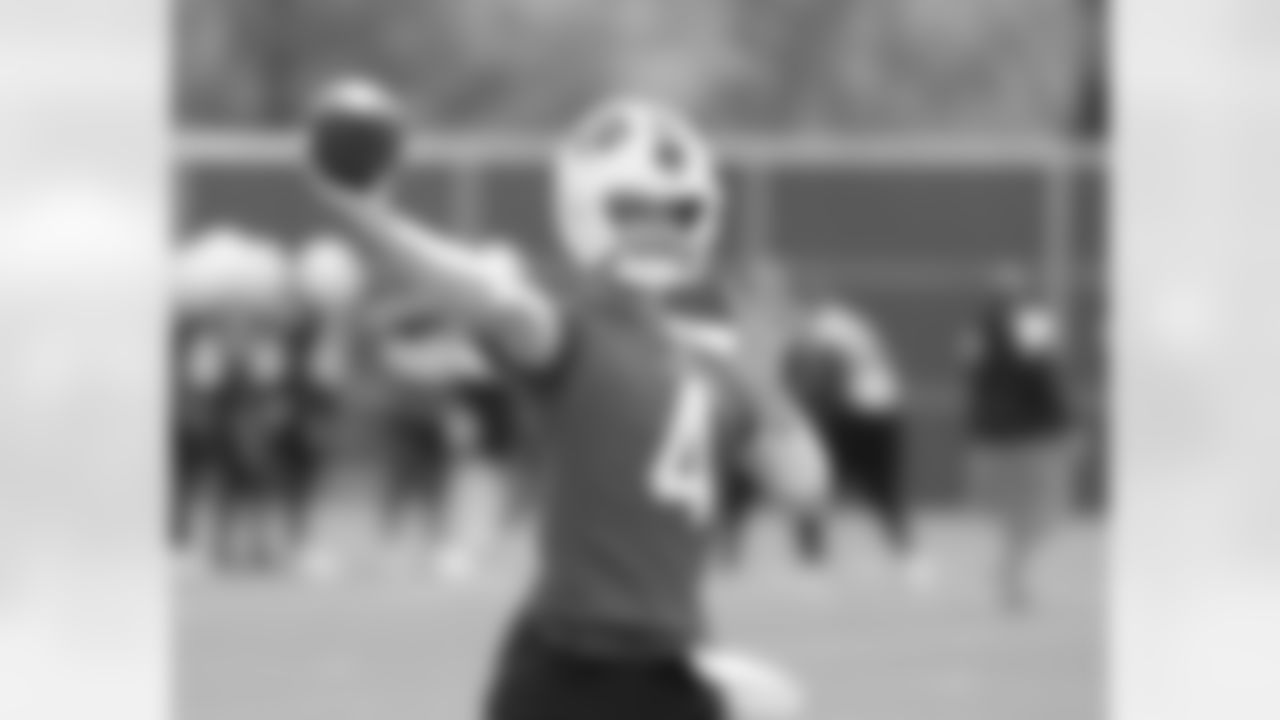 Quinten Dormady (4) at Buffalo Bills Rookie Camp, May 12, 2023 at One Bills Drive.