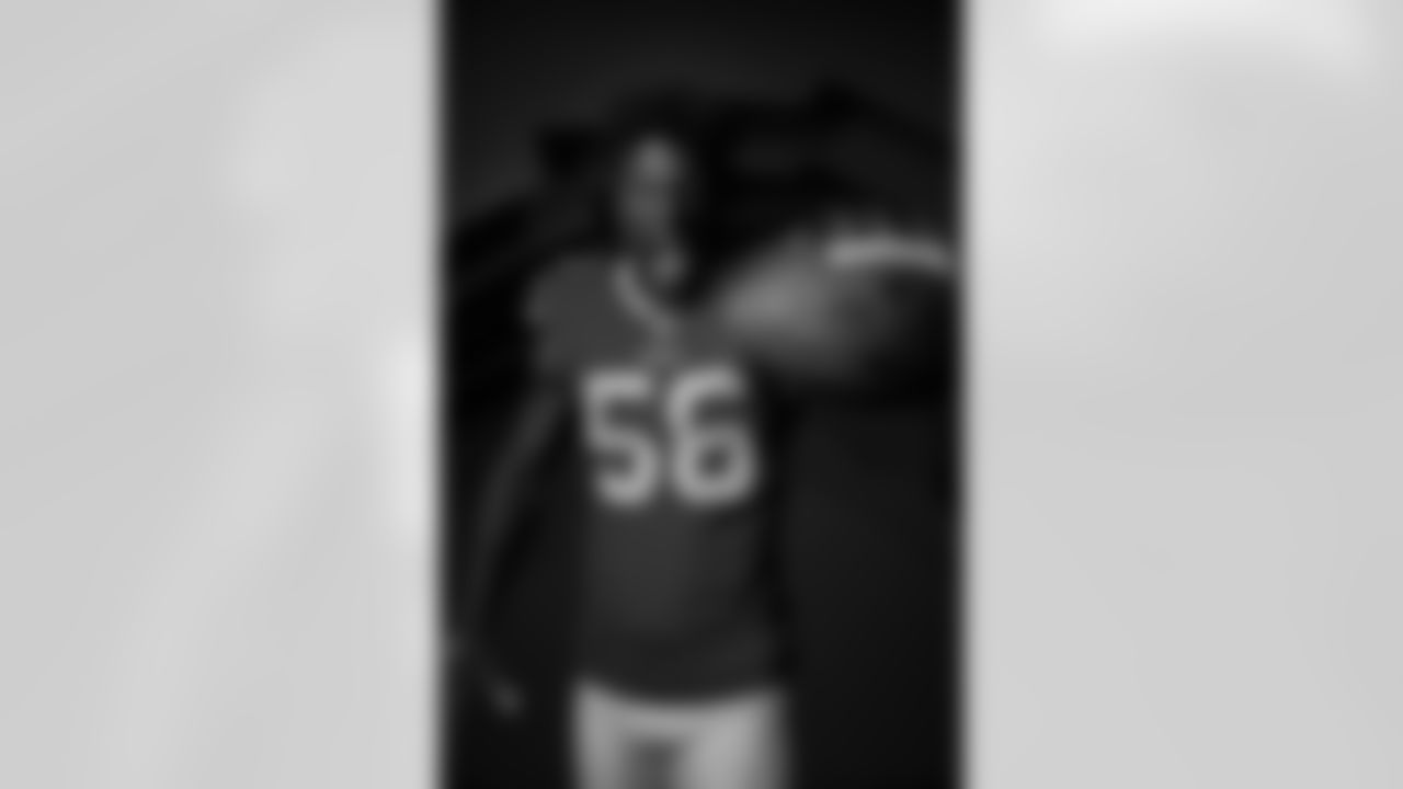 Leonard Floyd (56) at Buffalo Bills Media Day, June 12, 2023 in Orchard Park, NY.