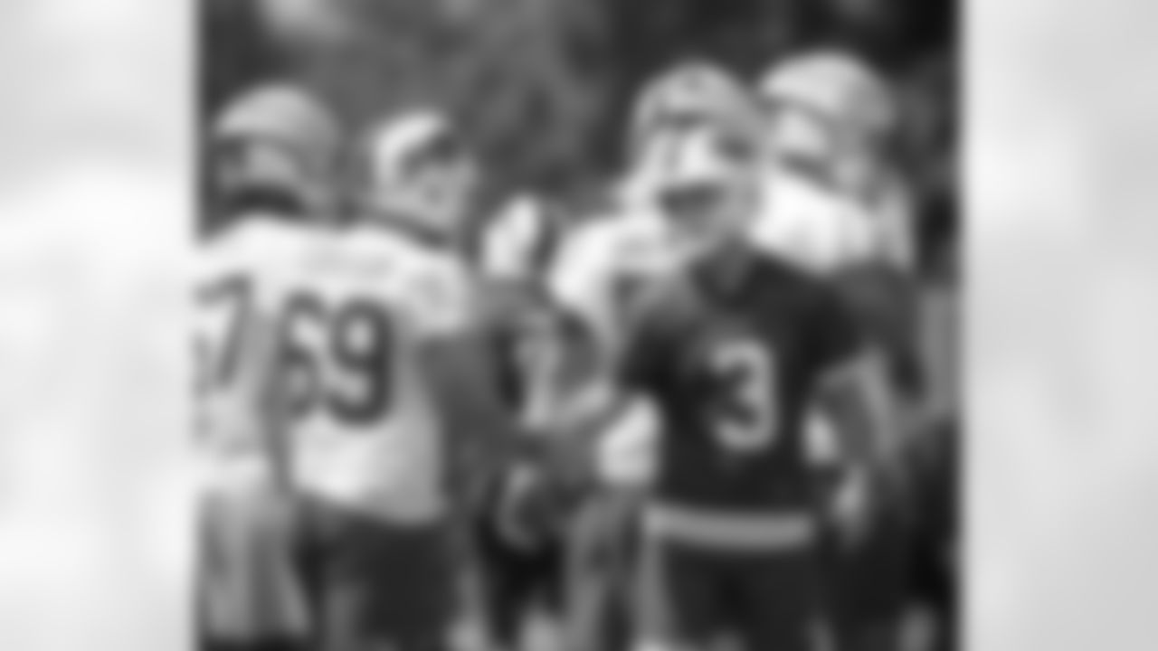Matt Haack (3) and Reid Ferguson (69). Buffalo Bills Training Camp. August 2, 2021. Photo by Bill Wippert