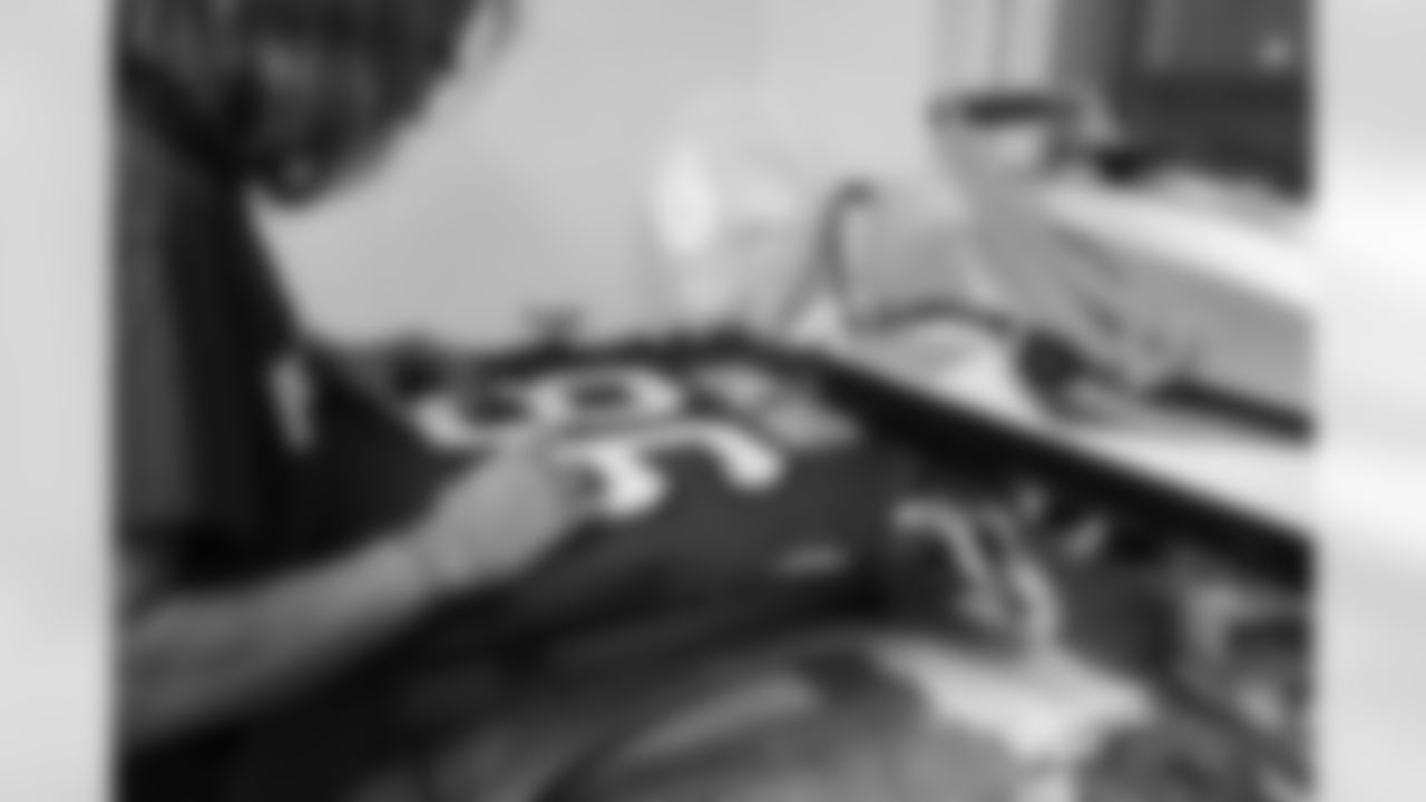 Views of Dalton Kincaid's jersey at ADPRO Sports on April 28, 2023.