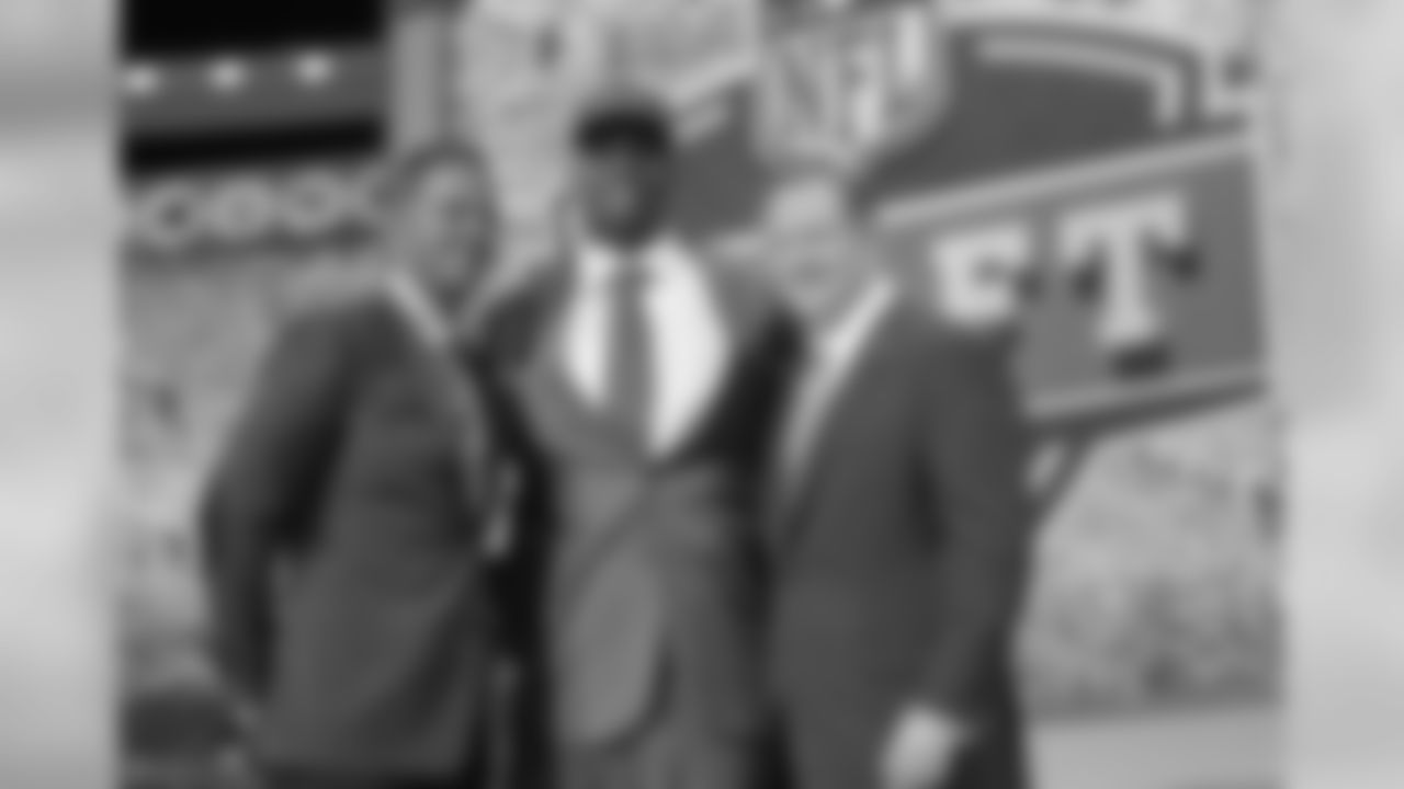 Andre Reed, Cyrus Kouandjio and Commissioner Goodell at Radio City