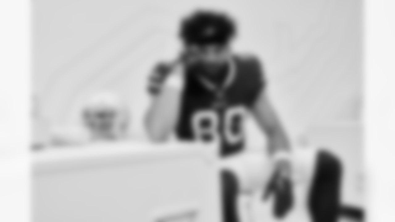Dawson Knox (88) at Buffalo Bills Media Day, June 12, 2023 in Orchard Park, NY.