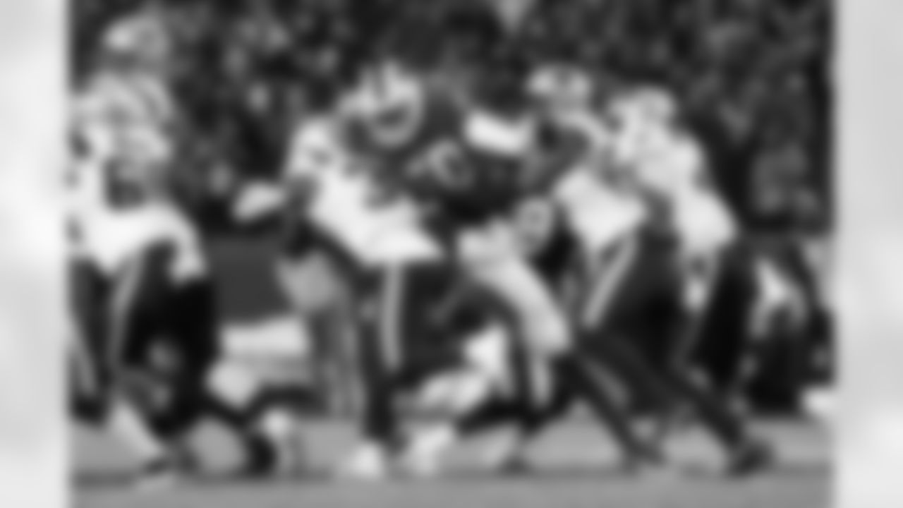 Greg Rousseau (50) Buffalo Bills vs New England Patriots at Highmark Stadium, December 6, 2021. Photo by Bill Wippert