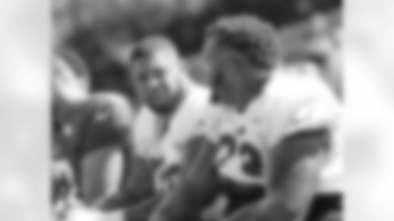 Rodger Saffold (76), Dion Dawkins (73). Day 15 of Buffalo Bills Training Camp at St. John Fisher, August 11, 2022. Photo by Bill Wippert