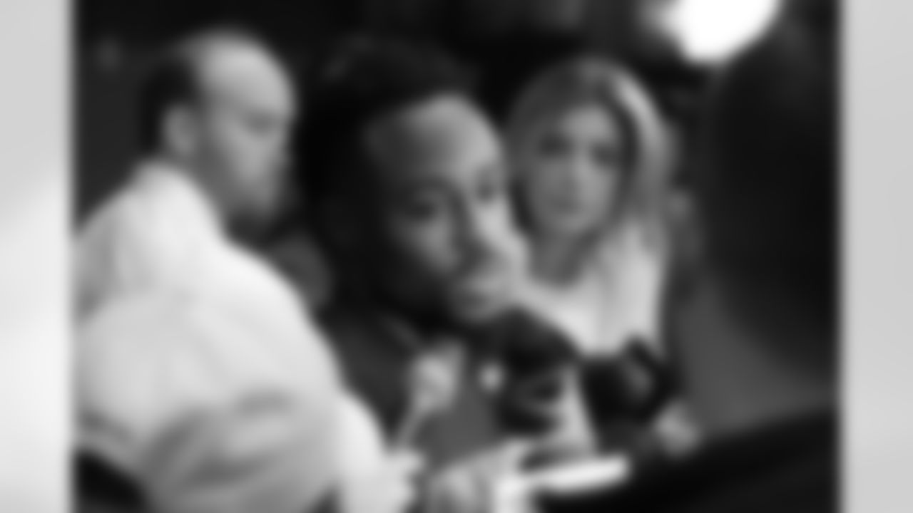 Isaiah McKenzie at Buffalo Bills media availabilities, January 23, 2023 at One Bills Drive.