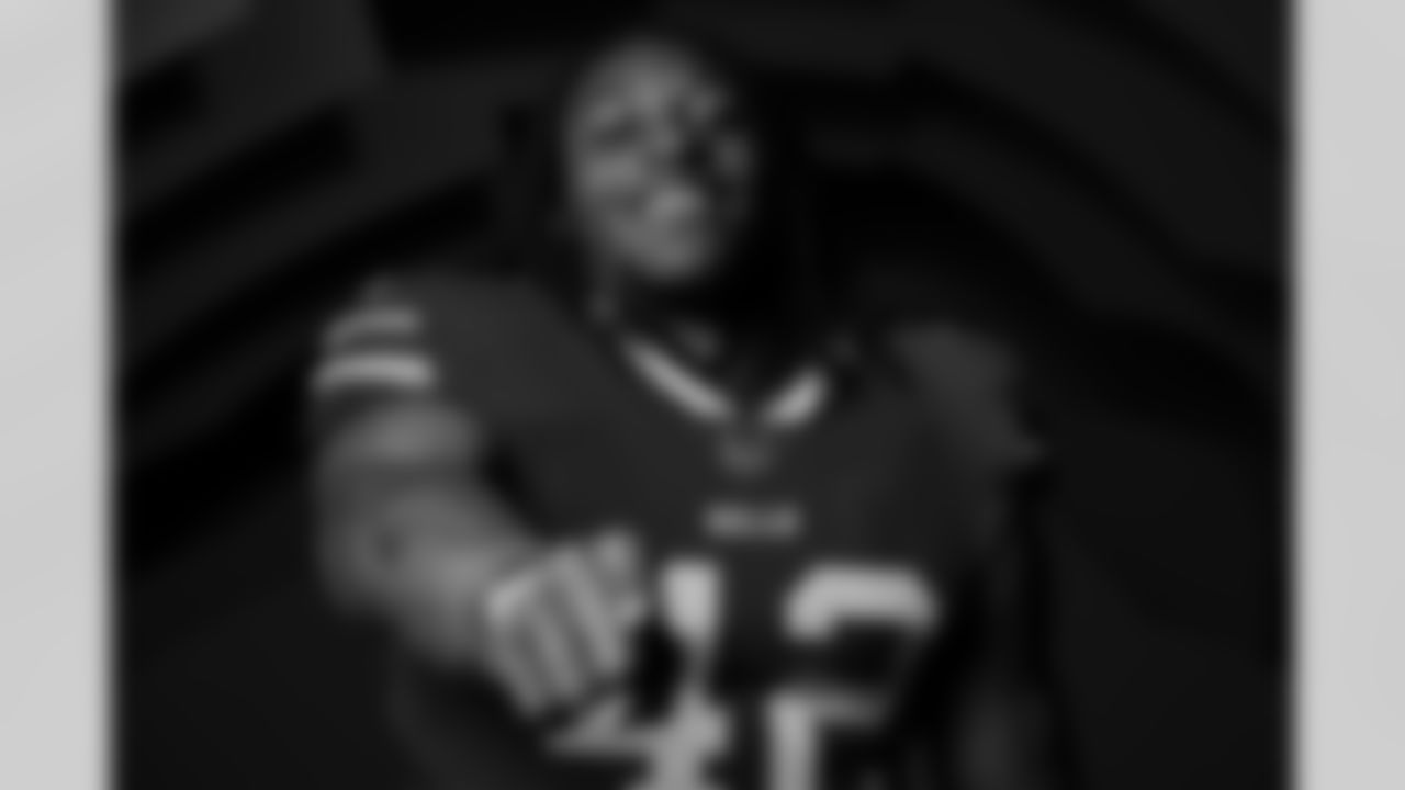 Dorian Williams (42) at Buffalo Bills Media Day at One Bills Drive, May 11, 2023 in Orchard Park, NY.