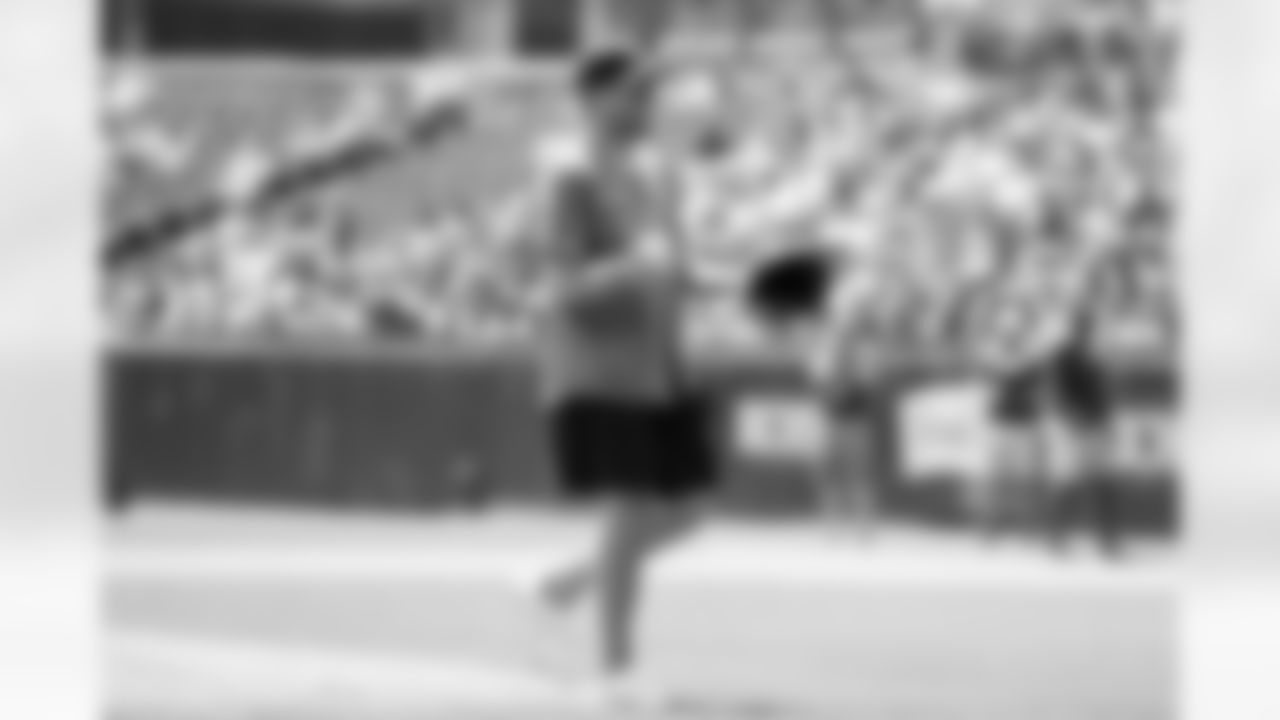 Case Keenum (18) during the Micah Hyde Charity Softball Game at Sahlen Field on May 15, 2022. Photo by Ben Green
