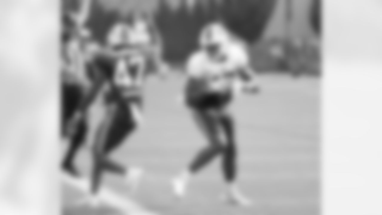 Justin Shorter (18), Christian Benford (47). Buffalo Bills Training Camp at St. John Fisher University, August 3, 2023.