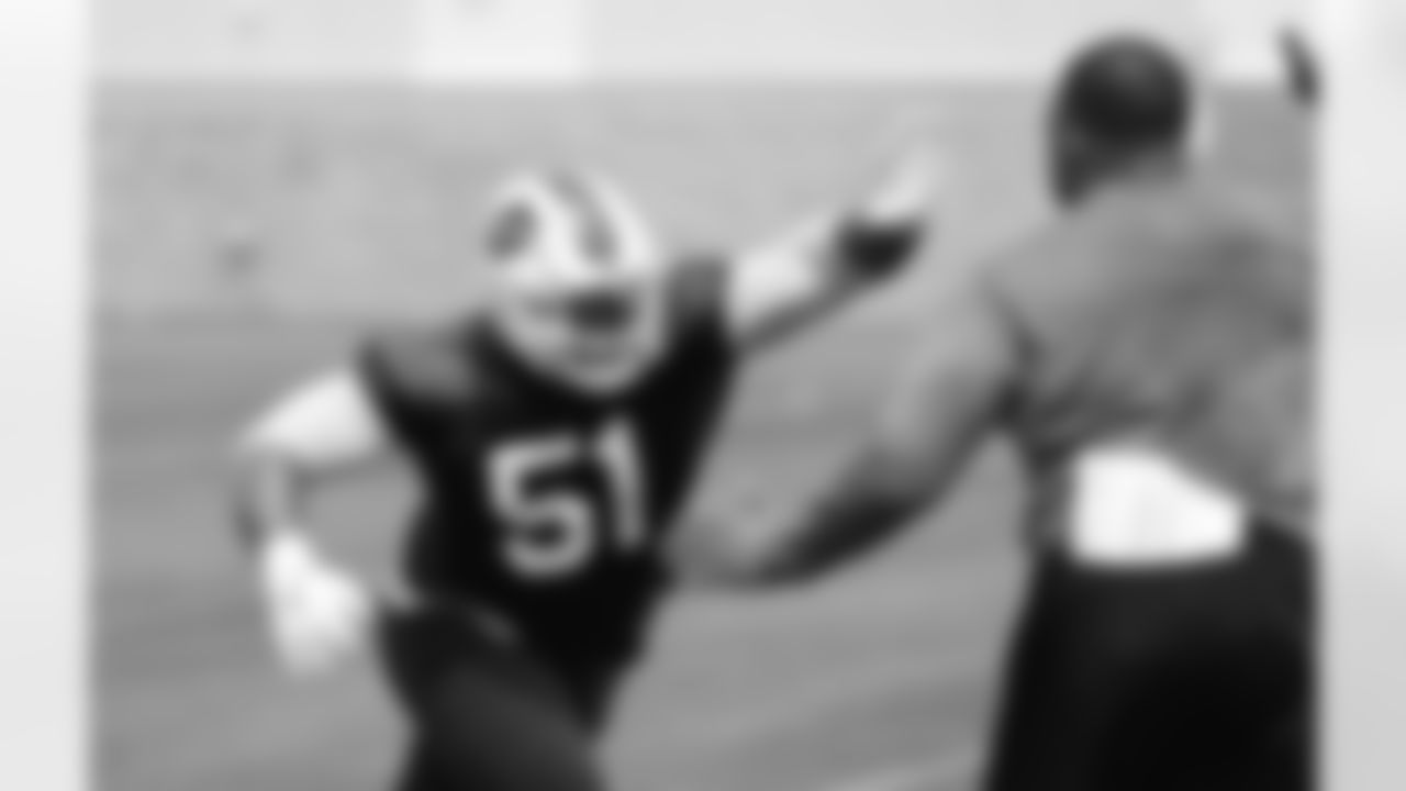 Eli Ankou (51). Buffalo Bills Organized Team Activity, May 23, 2023 at One Bills Drive.