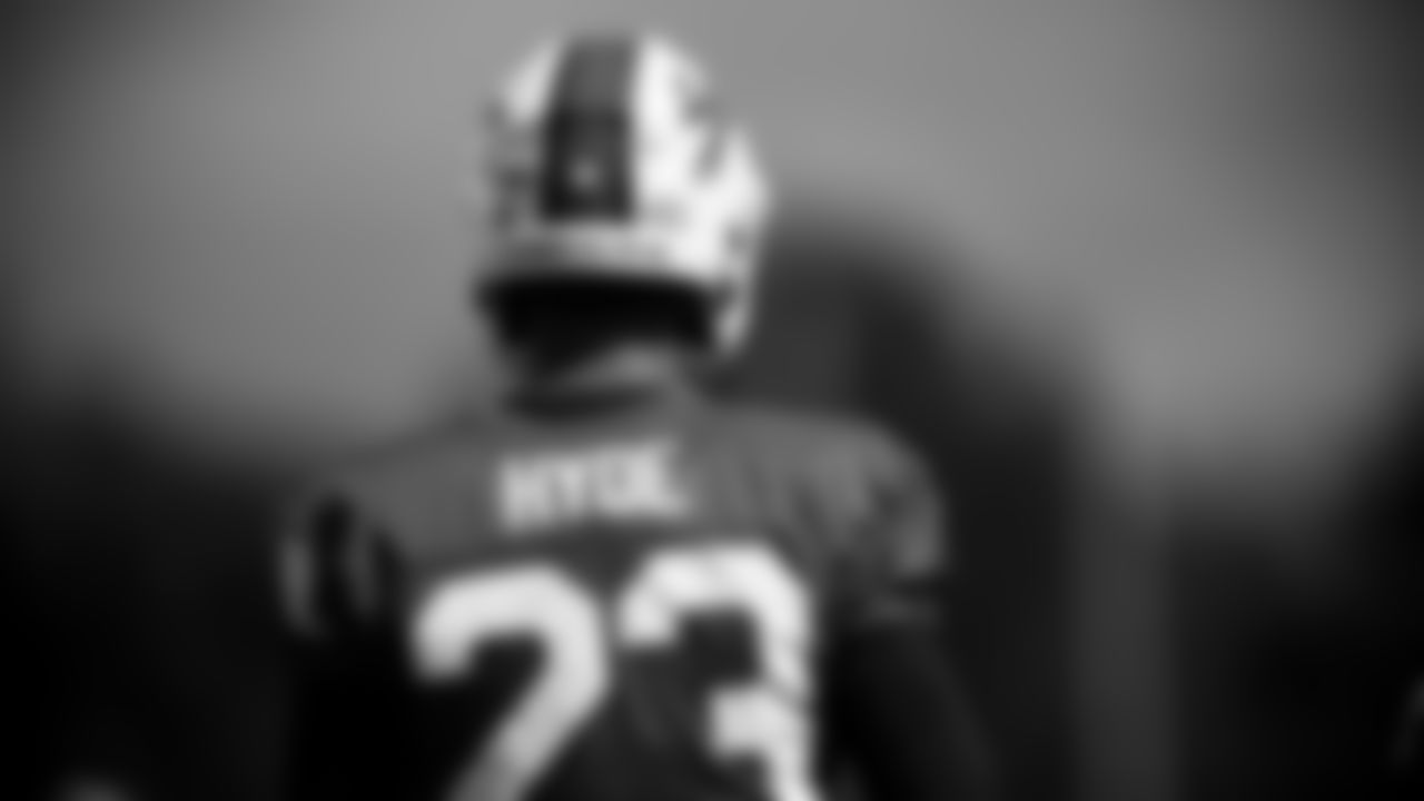 Micah Hyde (23). Buffalo Bills Week 3 practice, September 23, 2021. Photo by Ben Green
