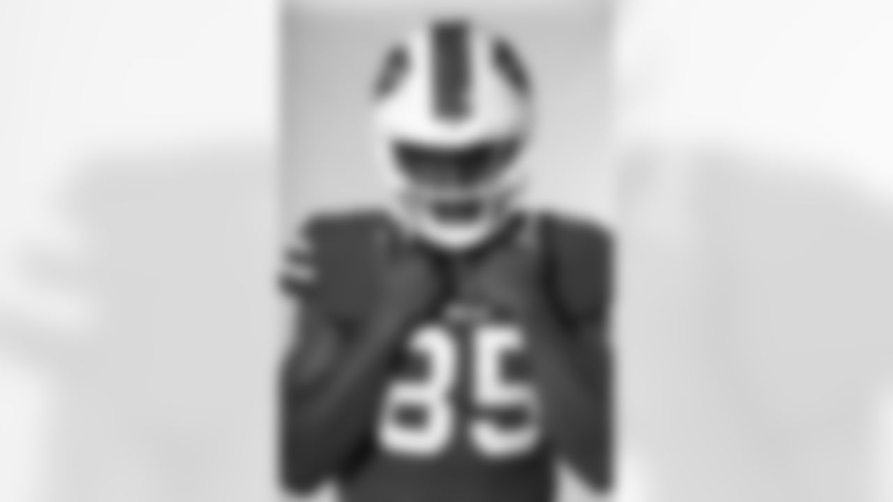 Quintin Morris (85) at Buffalo Bills Media Day, June 12, 2023.