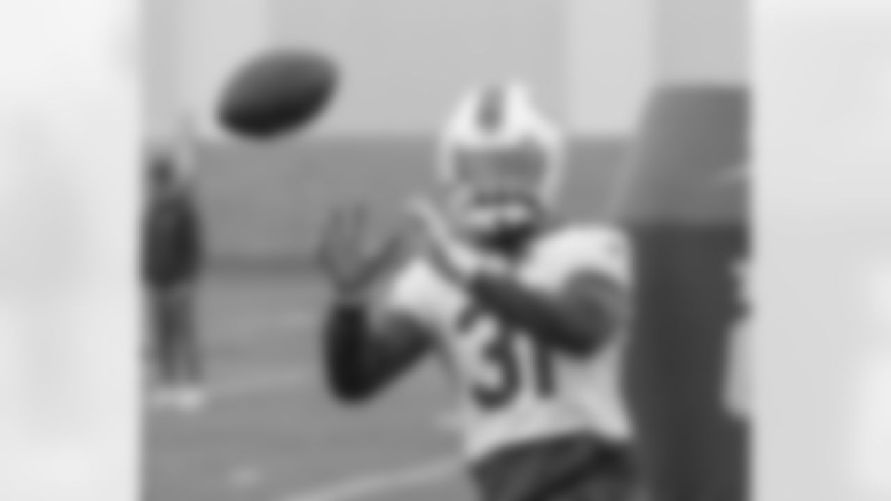 Damar Hamlin (31). Buffalo Bills Week 13 practice, December 3, 2021. Photo by Bill Wippert