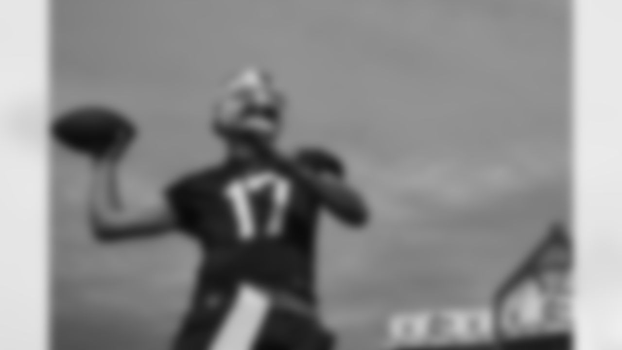 Josh Allen (17). Buffalo Bills open Training Camp at St. John Fisher, July 24, 2022. Photo by Ben Green