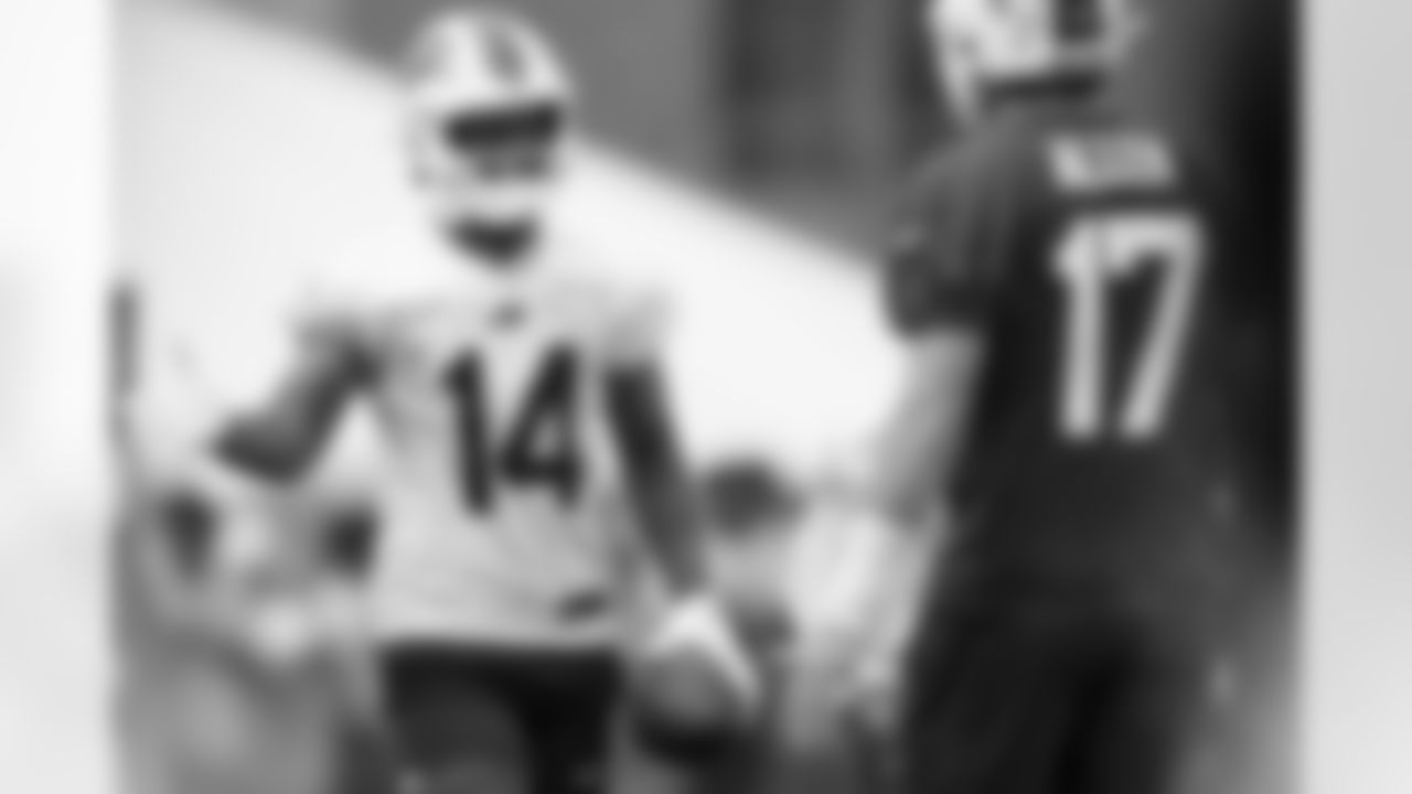 Stefon Diggs (14), Josh Allen (17). Buffalo Bills Training Camp at St. John Fisher University, July 27, 2023.
