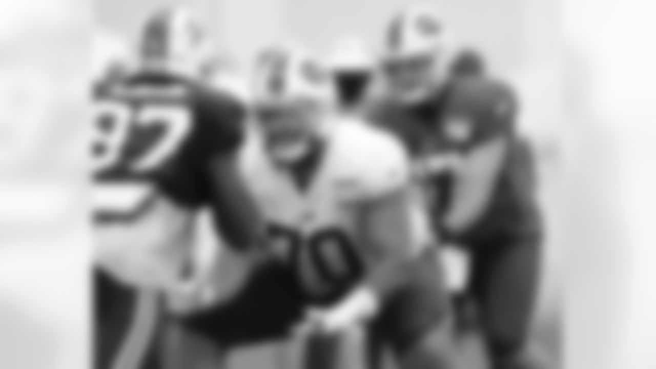 Cody Ford (70). Buffalo Bills Training Camp practice, August 30, 2020.
Photo by Bill Wippert