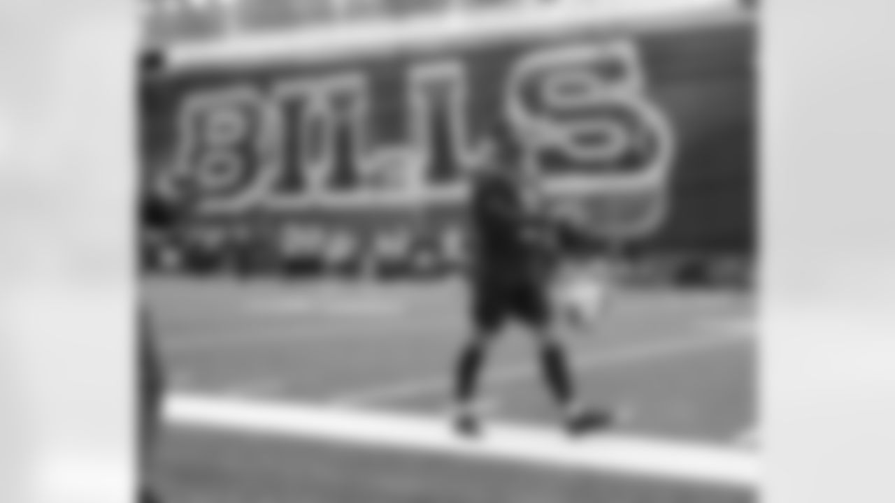 Tyler Bass (2). Buffalo Bills Wild Card Week practice, January 12, 2022. Photo by Bill Wippert