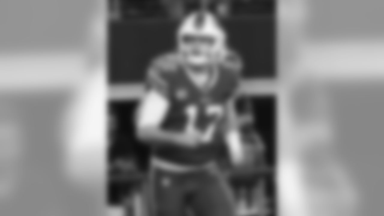 Buffalo Bills quarterback Josh Allen (17) touchdown Buffalo Bills vs Dallas Cowboys, November 28, 2019 at AT&T Stadium.
Photo by Bill Wippert