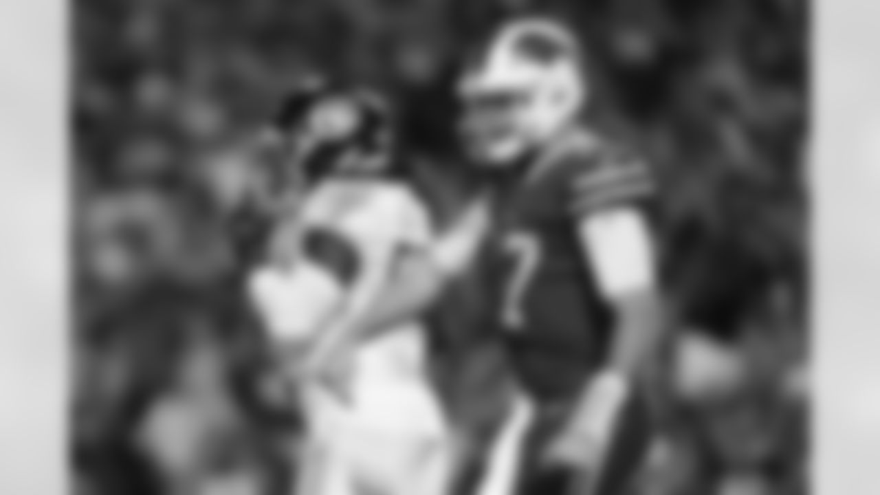 Josh Allen (17). Buffalo Bills vs Tennessee Titans, Monday Night Football, Week 2, September 19, 2022 at Highmark Stadium.