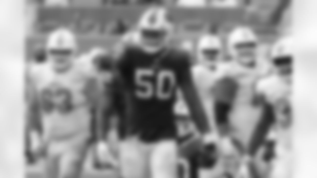 Greg Rousseau (50). Buffalo Bills vs Miami Dolphins at Hard Rock Stadium, September 19, 2021. Photo by Bill Wippert