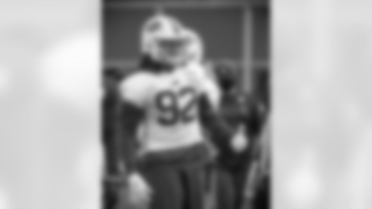 Darryl Johnson (92). Buffalo Bills Week 14 practice, December 10, 2020.
Photo by Bill Wippert