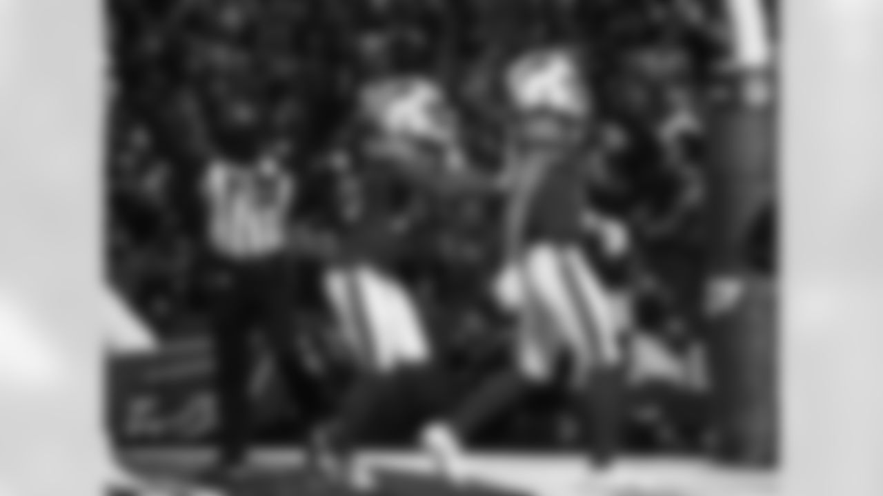 Gabriel Davis (13) touchdown Buffalo Bills vs New England Patriots at Highmark Stadium, December 6, 2021. Photo by Bill Wippert