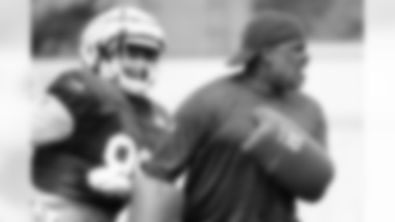 Tim Settle (99) and Eric Washington. Day Six of Buffalo Bills Training Camp at St. John Fisher July 30, 2022. Photo by Ben Green