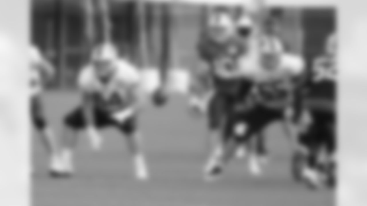 Evan Boehm (64), Jake Fromm (10), Ike Boettger (65). Buffalo Bills Training Camp practice, August 30, 2020.
Photo by Bill Wippert