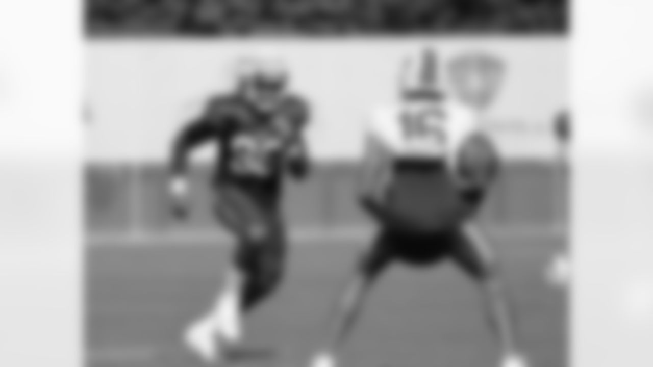Daniel Joseph (96), Isaiah Hodgins (16). Buffalo Bills Training Camp at One Bills Drive, August 17, 2022. Photo by Bill Wippert