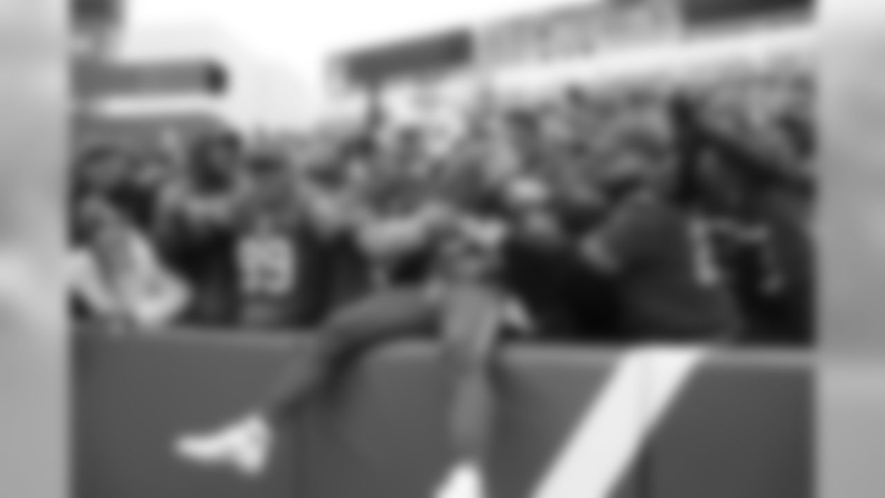 Cole Beasley touchdown and leap into the fans. Buffalo Bills vs Philadelphia Eagles, October 27, 2019 at New Era Field.
Photo by Bill Wippert