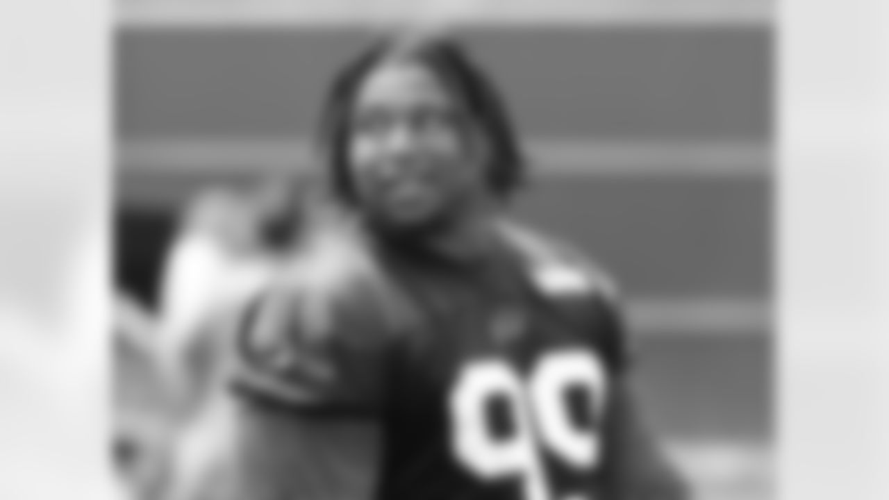Tim Settle (99). Buffalo Bills Organized Team Activity, May 23, 2023 at One Bills Drive.
