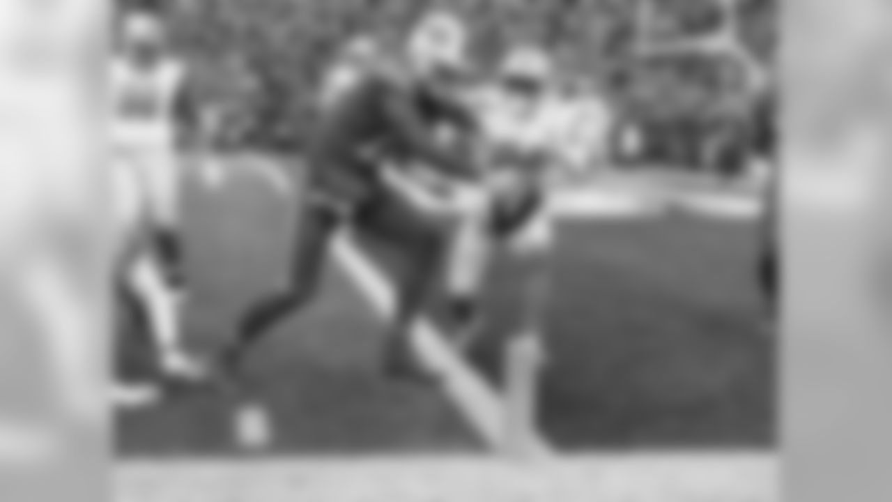 Buffalo Bills quarterback Josh Allen (17) touchdown Buffalo Bills vs Detroit Lions at New Era Field, December 16, 2018. Photo by Sara Schmidle