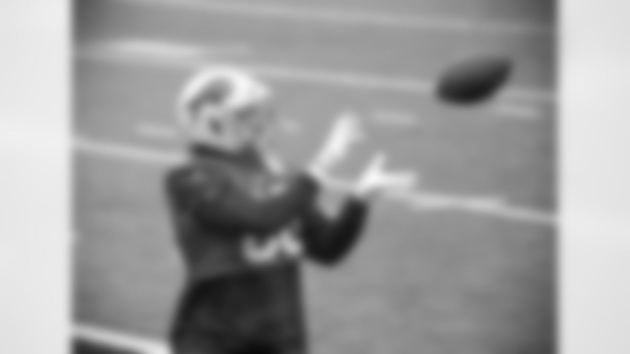 Dawson Knox (88). Buffalo Bills Wild Card Playoff practice - Thursday, January 7, 2021. Photo by Bill Wippert