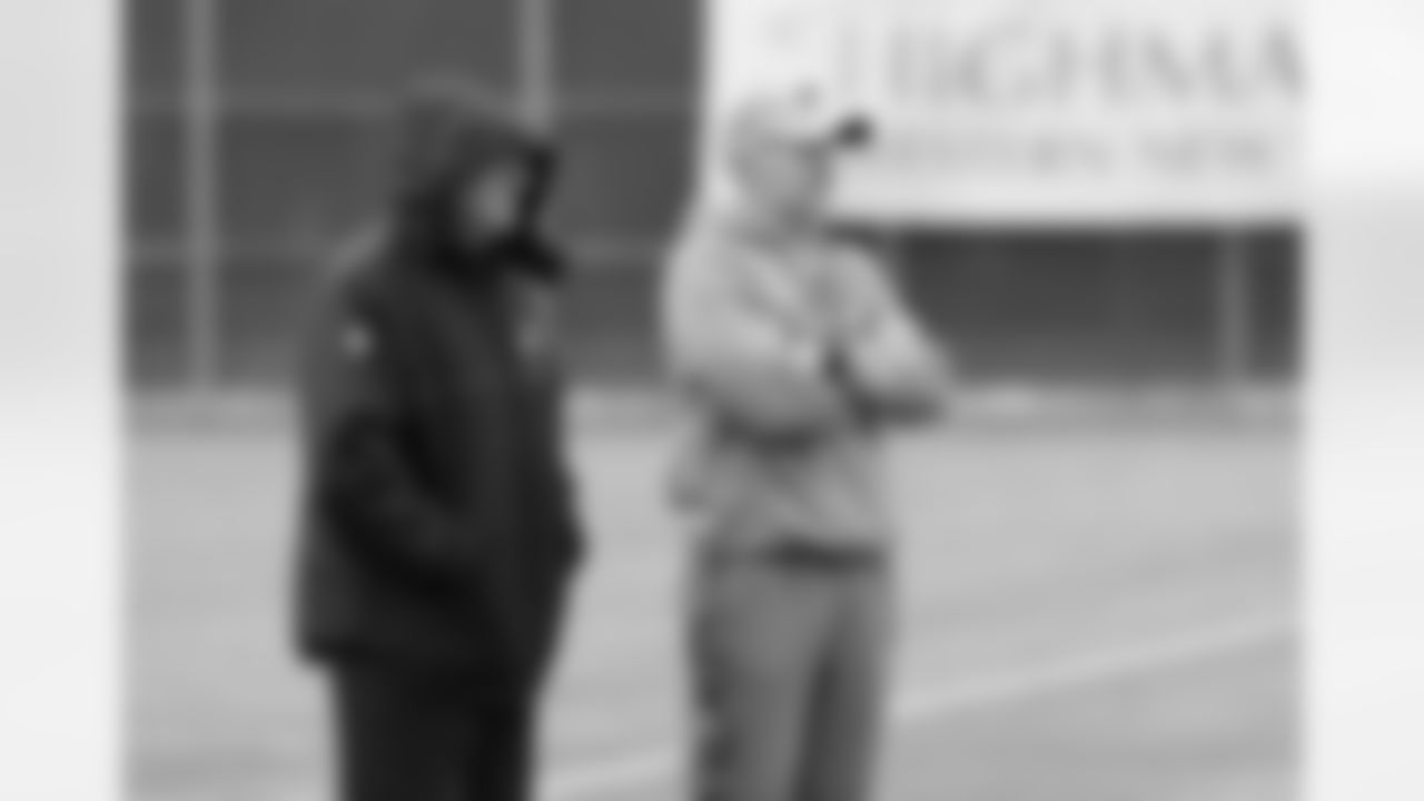 Terry Pegula and Sean McDermott. Buffalo Bills Week 18 practice, January 5, 2023 at One Bills Drive.