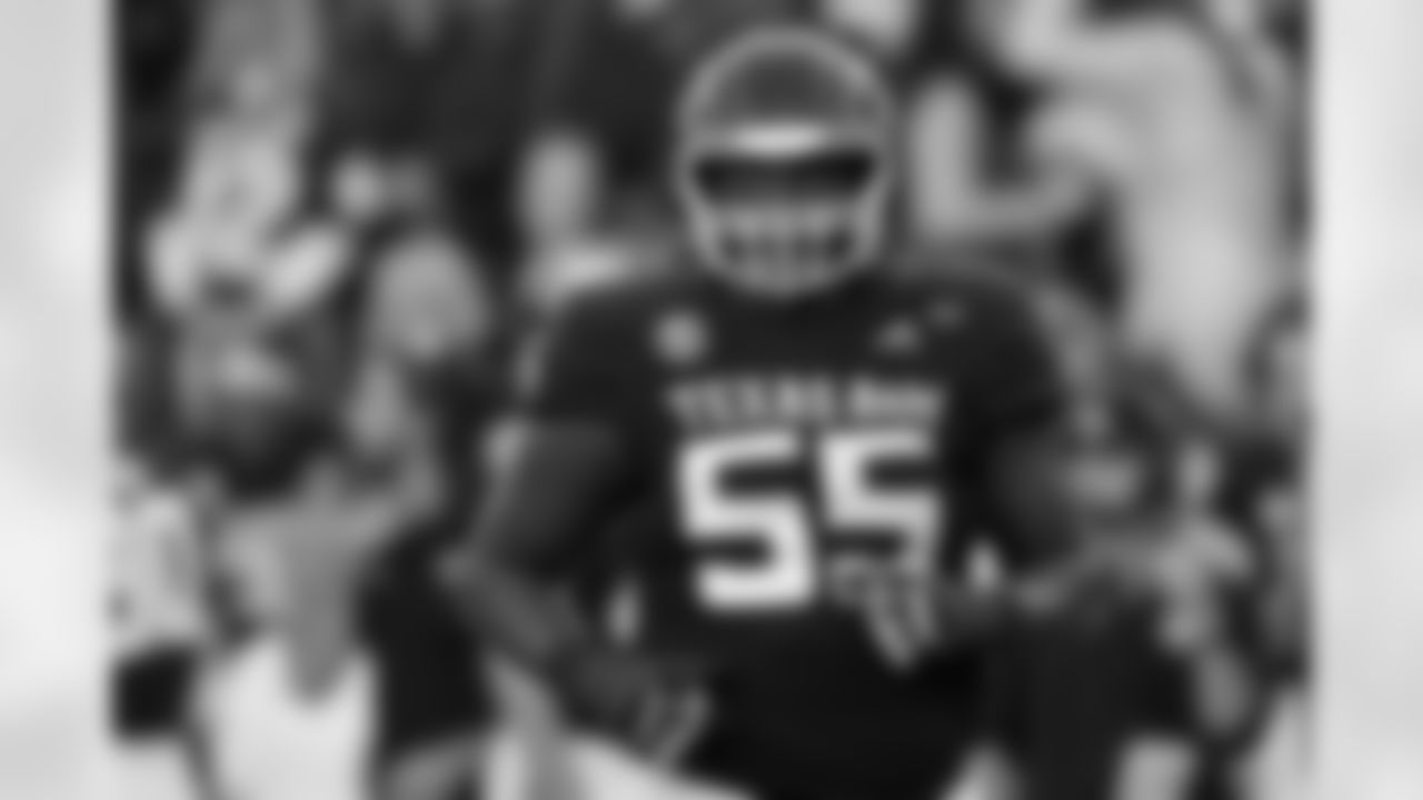 OG Kenyon Green, Texas A&M
Back-to-back Aggies see the Bills getting some interior line help. Green played every position on the offensive line this past season out of necessity, but his true position in the NFL is inside. A powerful blocker, Green can develop into a top-tier guard and help tremendously in the run game — assuming the Bills can find a way to stop relying so much on Josh Allen's legs. (SB Nation, James Dator)