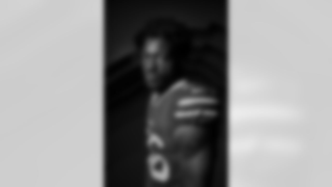 Leonard Floyd (56) at Buffalo Bills Media Day, June 12, 2023 in Orchard Park, NY.