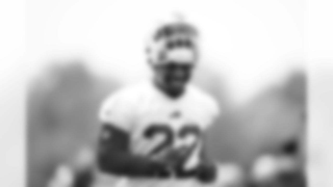 Duke Johnson (22). Week Three of Buffalo Bills OTA's on June 6, 2022. Photo by Ben Green