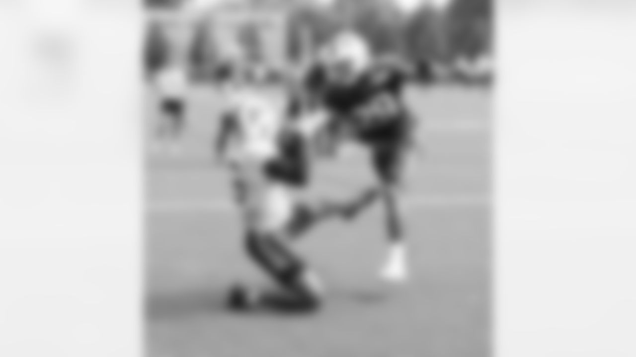 Trent Sherfield (16), Alex Austin (29). Buffalo Bills Training Camp at St. John Fisher University, August 3, 2023.
