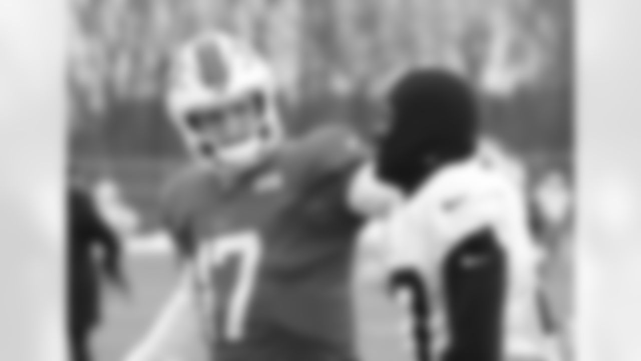 Josh Allen (17), Tre'Davious White (27). Buffalo Bills Week 18 practice, January 5, 2023 at One Bills Drive.