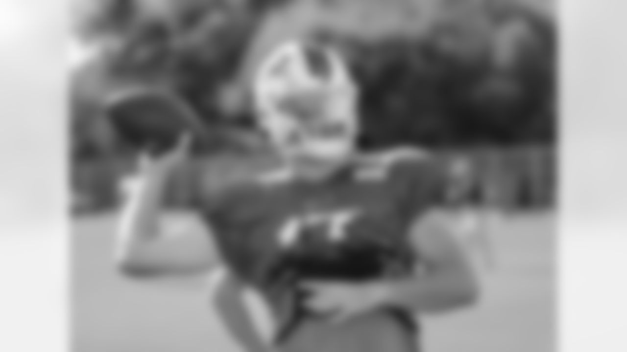 Josh Allen (17). Buffalo Bills Training Camp at One Bills Drive, August 17, 2022. Photo by Bill Wippert