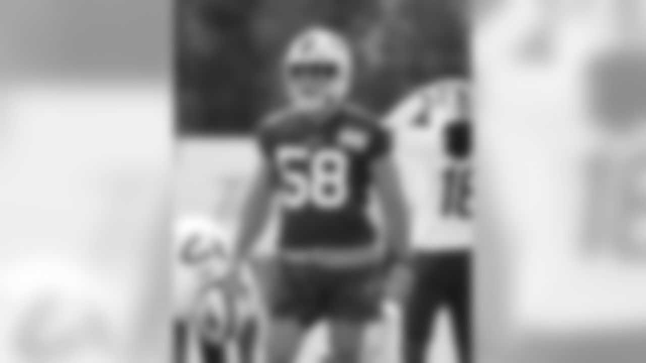 Matt Milano (58). Buffalo Bills Training Camp, August 19, 2020.
Photo by Bill Wippert