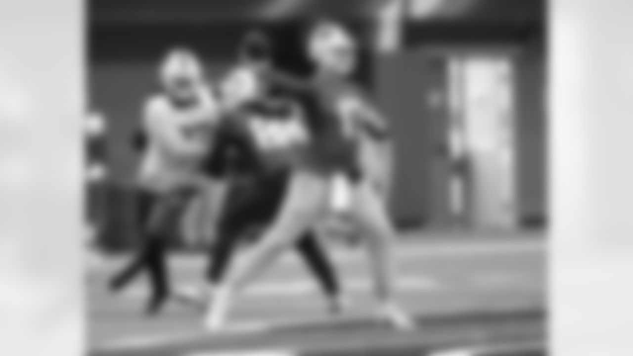 Josh Allen (17). Buffalo Bills Wild Card Week practice, January 12, 2022. Photo by Bill Wippert