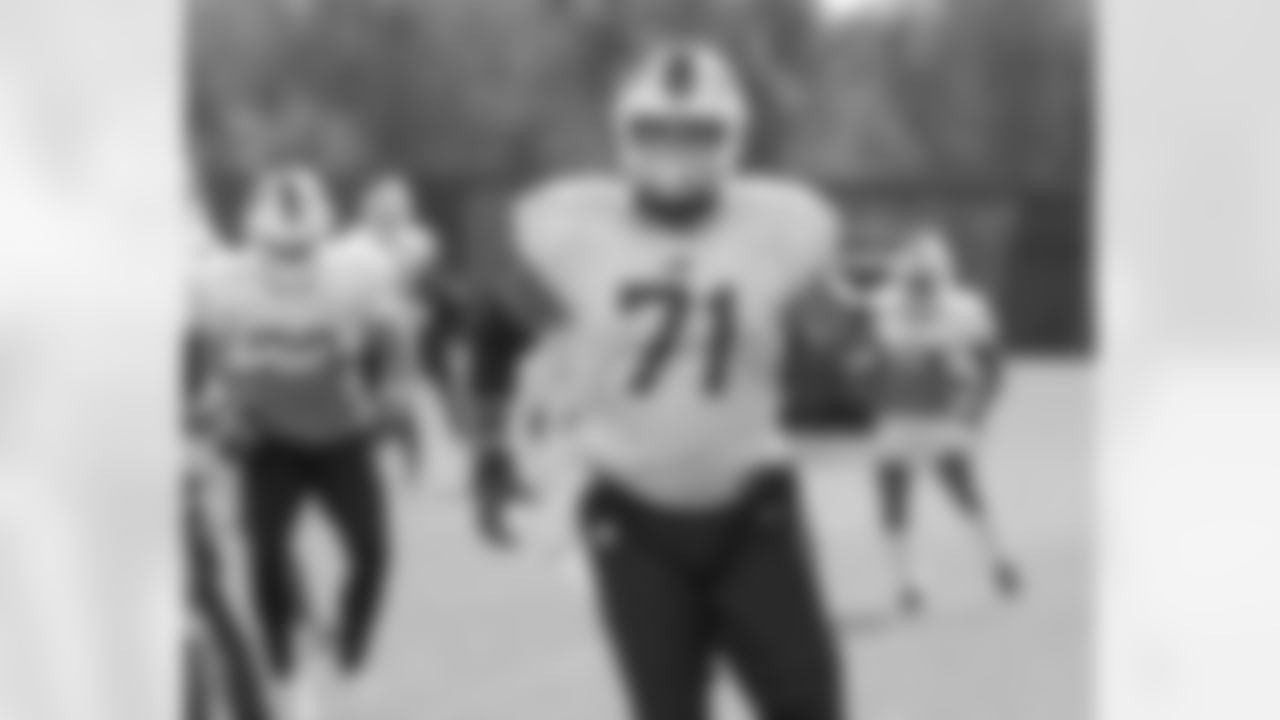 Ryan Bates (71). Buffalo Bills Week 10 practice, November 10, 2021. Photo by Bill Wippert