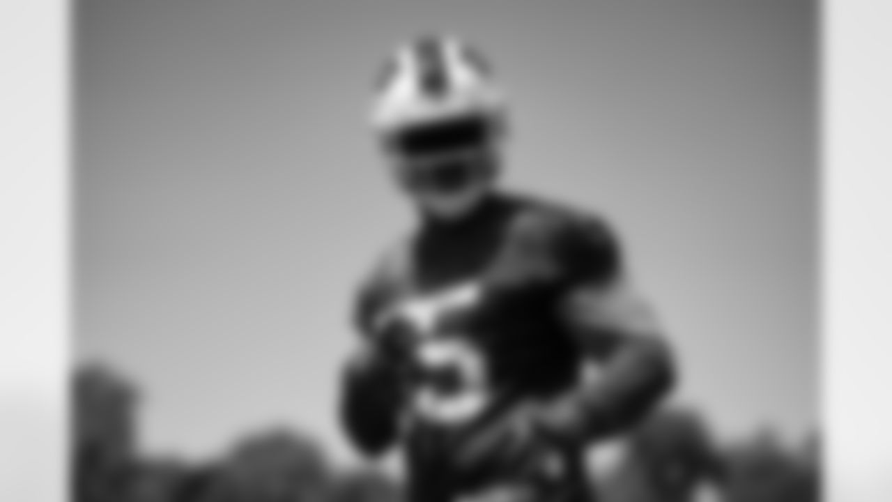 Boogie Basham (55) during Day One of Buffalo Bills Mandatory Minicamp, on June 14, 2022. Photo by Ben Green