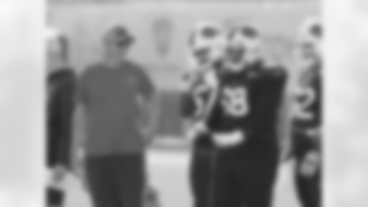 Aaron Kromer, Justin Murray (67), Bobby Hart (68). Buffalo Bills Week 9 practice, November 2, 2022 at One Bills Drive.