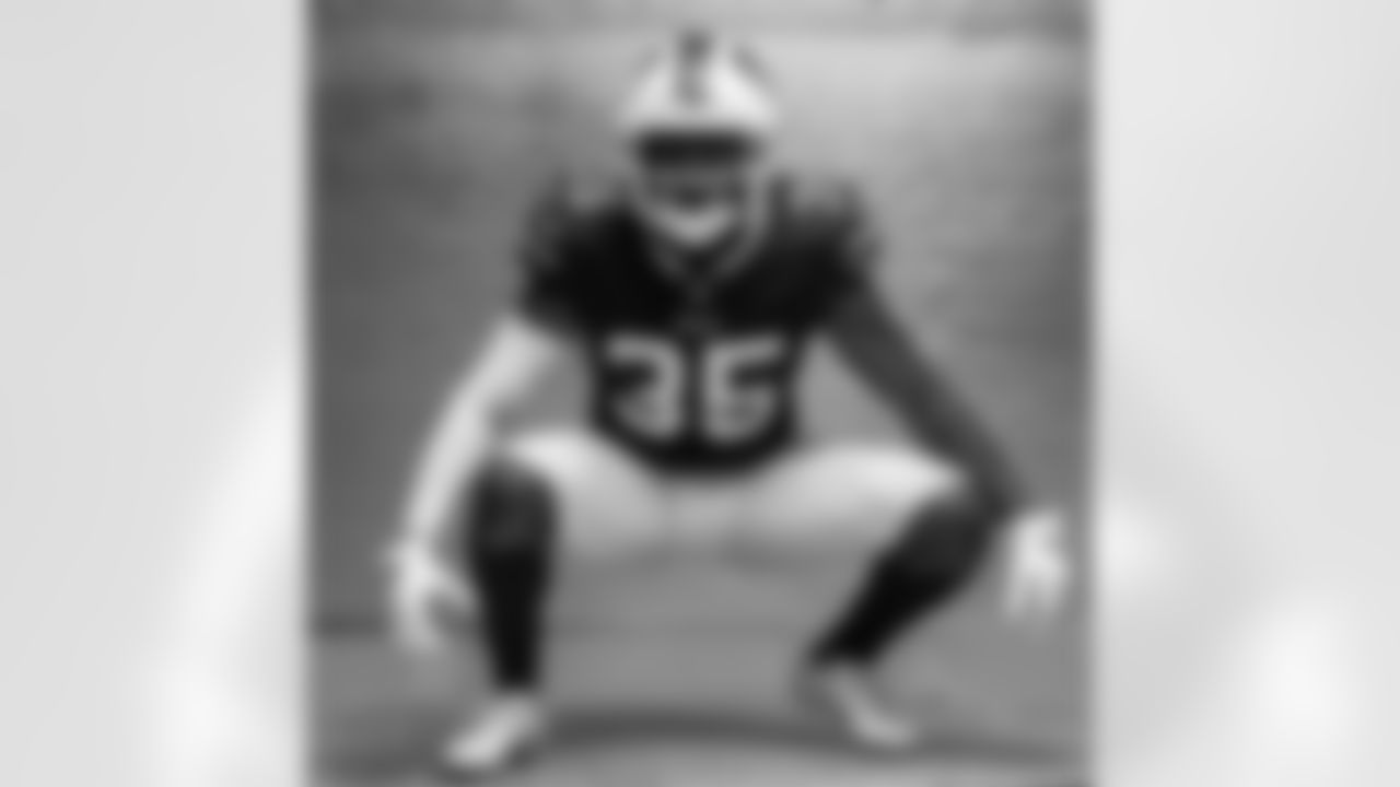 Raheem Blackshear (35) at Buffalo Bills Media Day, May 12, 2022. Photo by Ben Green