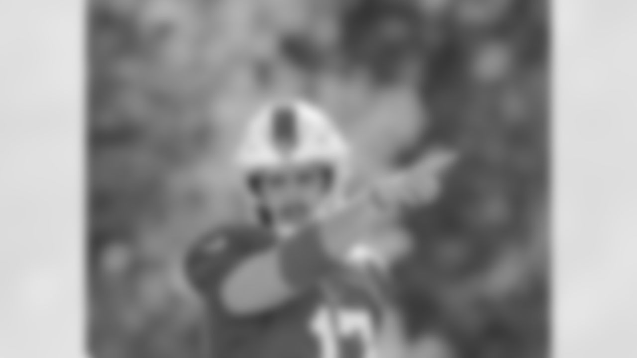 Josh Allen (17). Buffalo Bills Week 8 practice, October 27, 2021. Photo by Bill Wippert