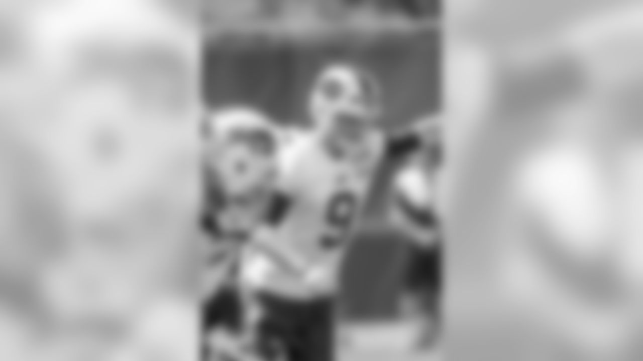 Bills kicker Marshall Morgan praciticing, during Week 2 of OTAs.