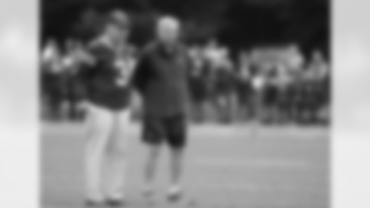 Senator Charles Schumer, Terry Pegula. Buffalo Bills Training Camp at St. John Fisher University, August 10, 2023.