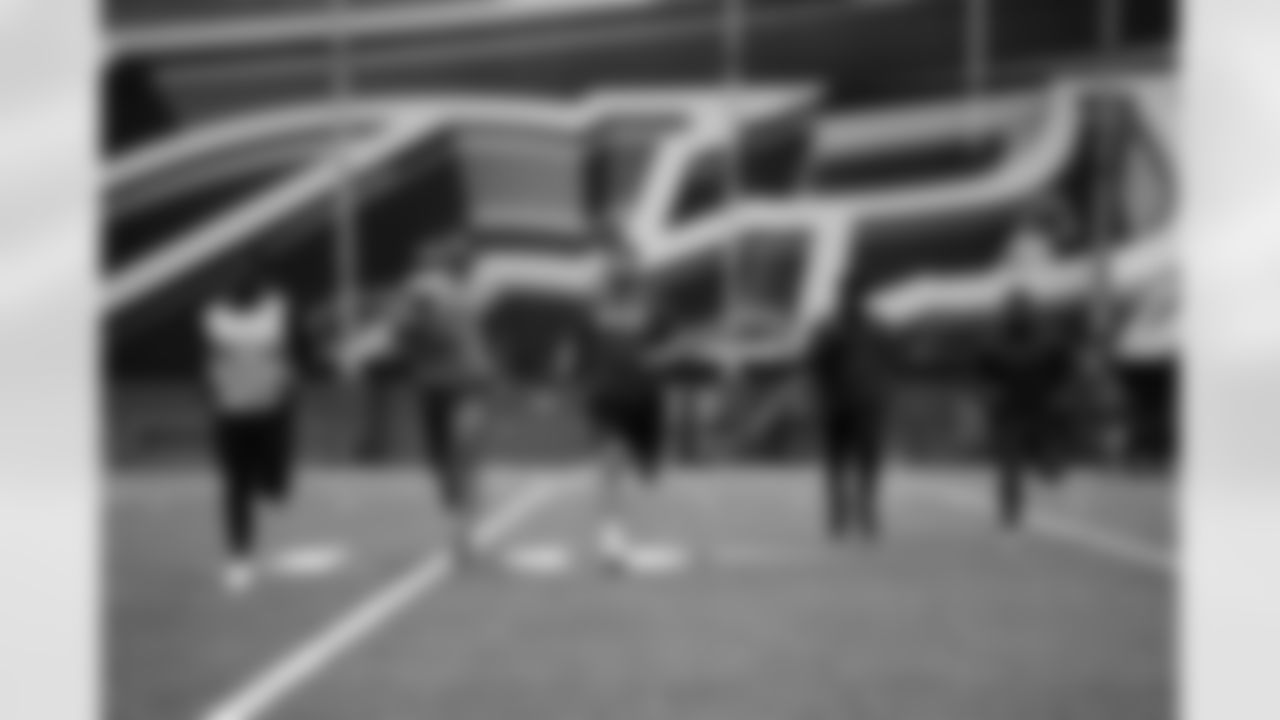 The Buffalo Bills train at One Bills Drive for the first day of OTA's on April 19, 2022. Photo by Ben Green