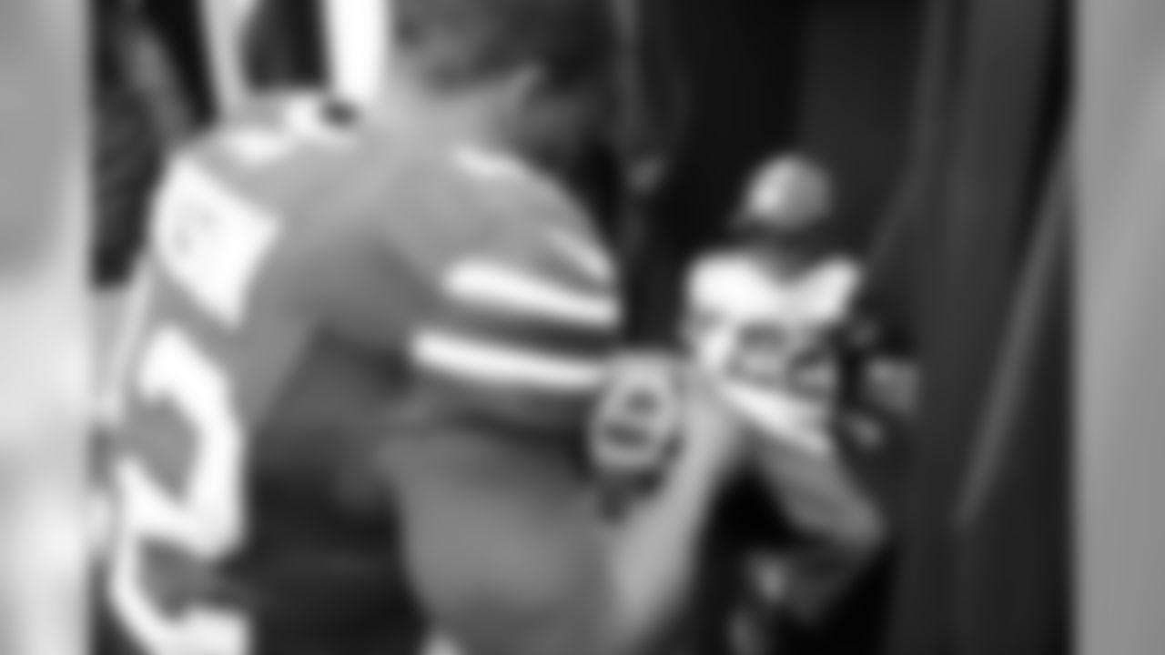 Fred Jackson with his son